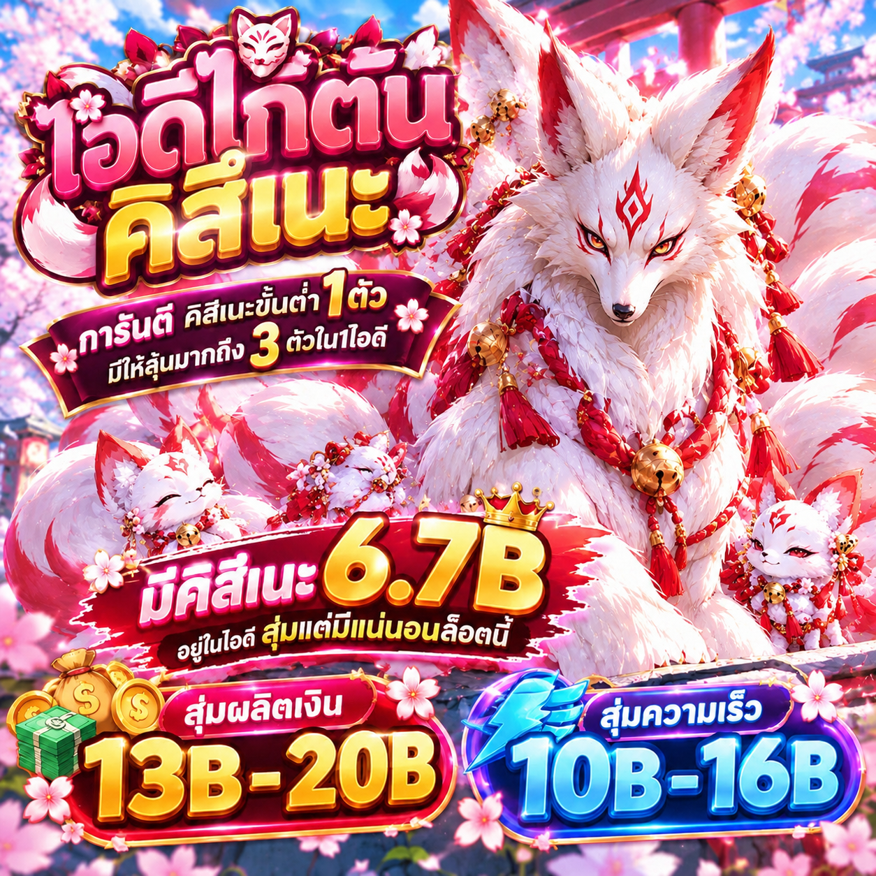 ไอดีคิสึเนะ พร้อมเล่น ถูกมาก