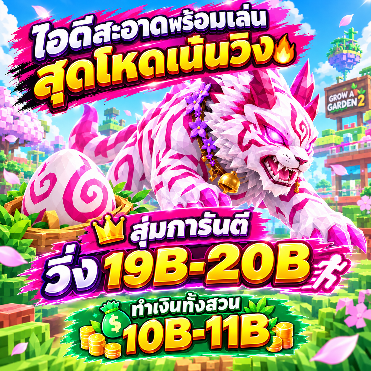 ไอดีสุ่มเน้นวิ่ง 19B-20B ไว้แย่งไข่ตึงๆ